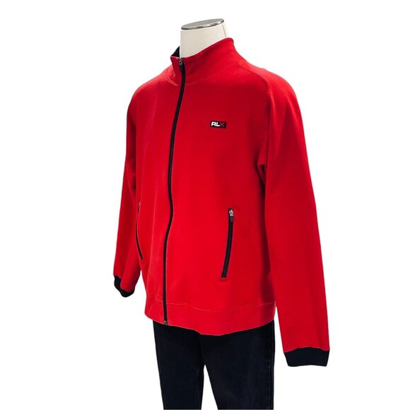 RLX Ralph Lauren Track Jacket XXL Red Zip Up High Neck Logo Streetwear Sporty - Picture 7 of 8